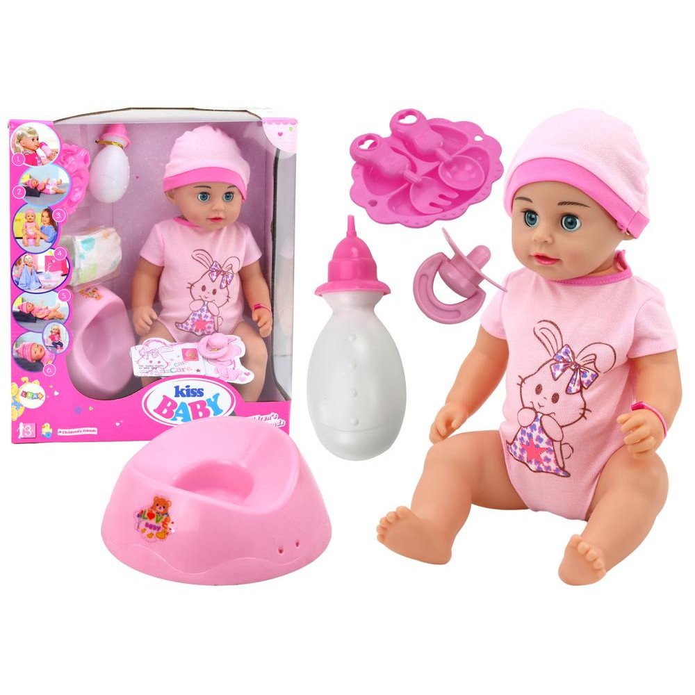 Baby Doll Peeing Bodysuit Hat Potty Bottle Accessories