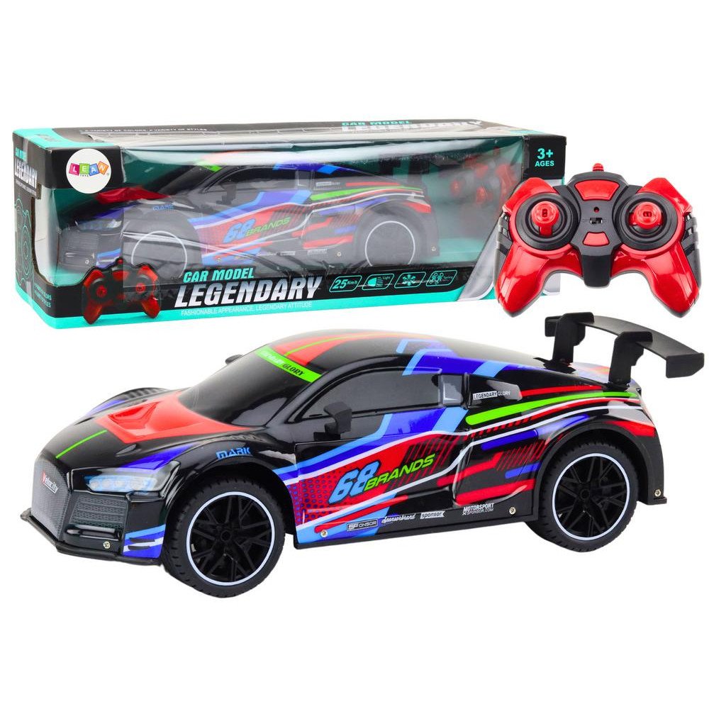 RC Sports Car 1:10 25km/h Lights Black