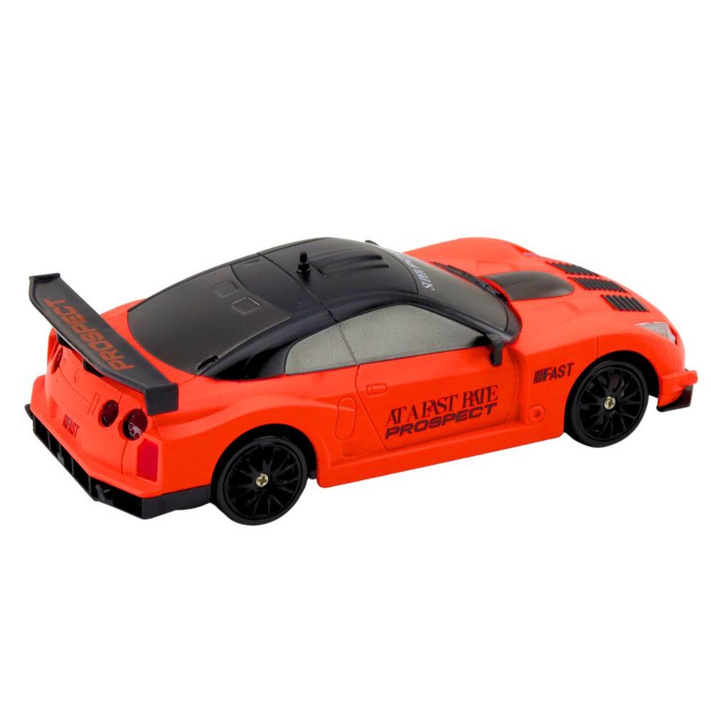 Remote Controlled R/C Sports Car 1:24 Orange Interchangeable Wheels