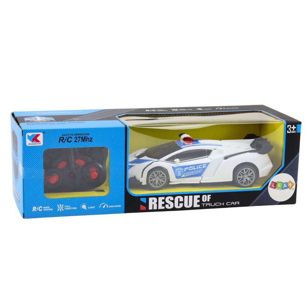 R/C Police Car 2in1 Car Robot Sounds Lights