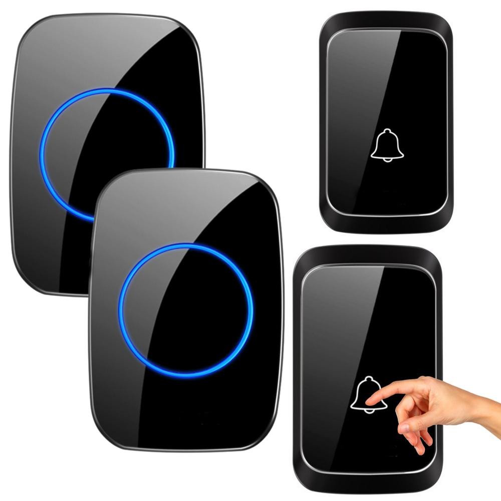 Wireless Waterproof Doorbell 25 Melodies Two Receivers