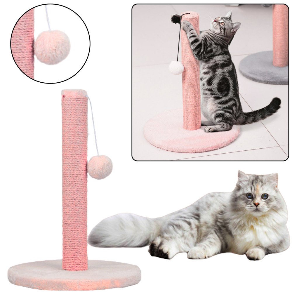 Cat Scratcher Scratching Post Tower Pink 40 cm x 30 cm