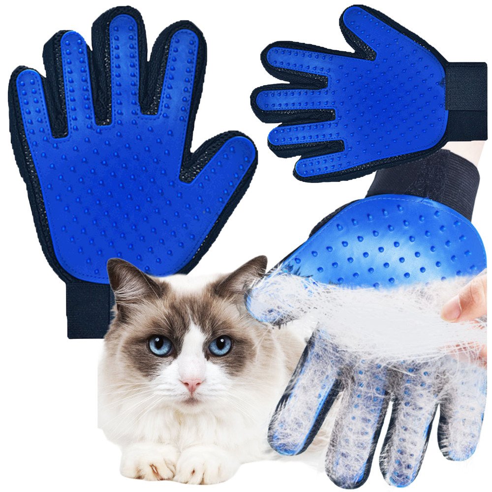 Hair Combing Glove with Silicone Tips for Cat Dog