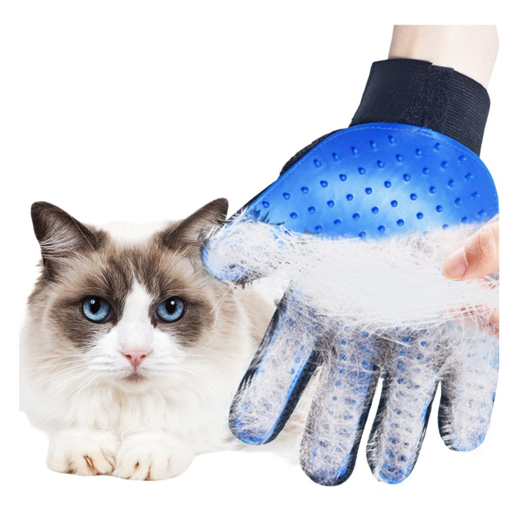 Hair Combing Glove with Silicone Tips for Cat Dog