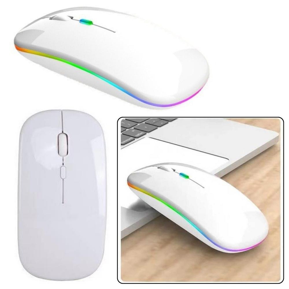 Wireless Mouse Universal Silent Range 10m White