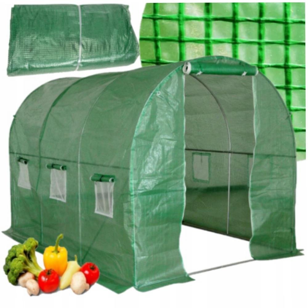 Foil Tunnel Garden Greenhouse 2x3 6m2 Green for Vegetables Frame