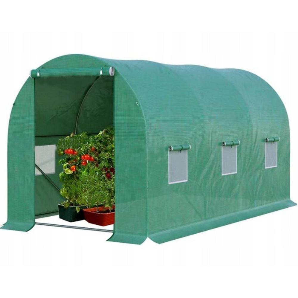 Foil Tunnel Garden Greenhouse 2x3 6m2 Green for Vegetables Frame