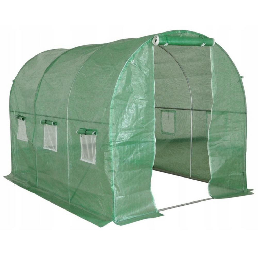 Foil Tunnel Garden Greenhouse 2x3 6m2 Green for Vegetables Frame