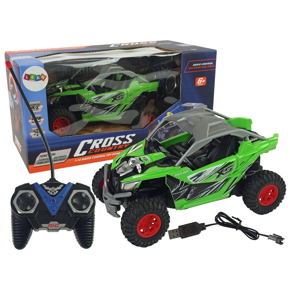 Cross Country Remote Controlled Terrain Car 27 MHz Green