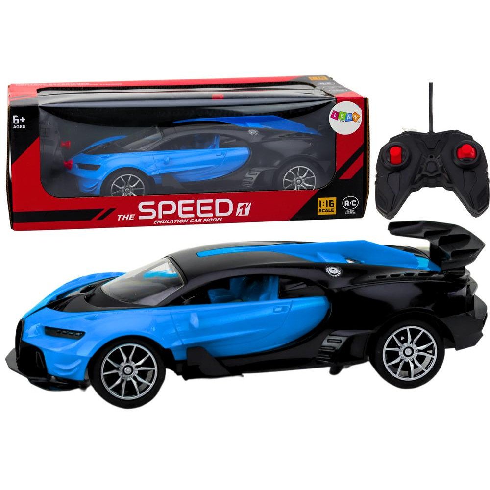 Sports Car Remote Controlled Auto RC Blue 1:16