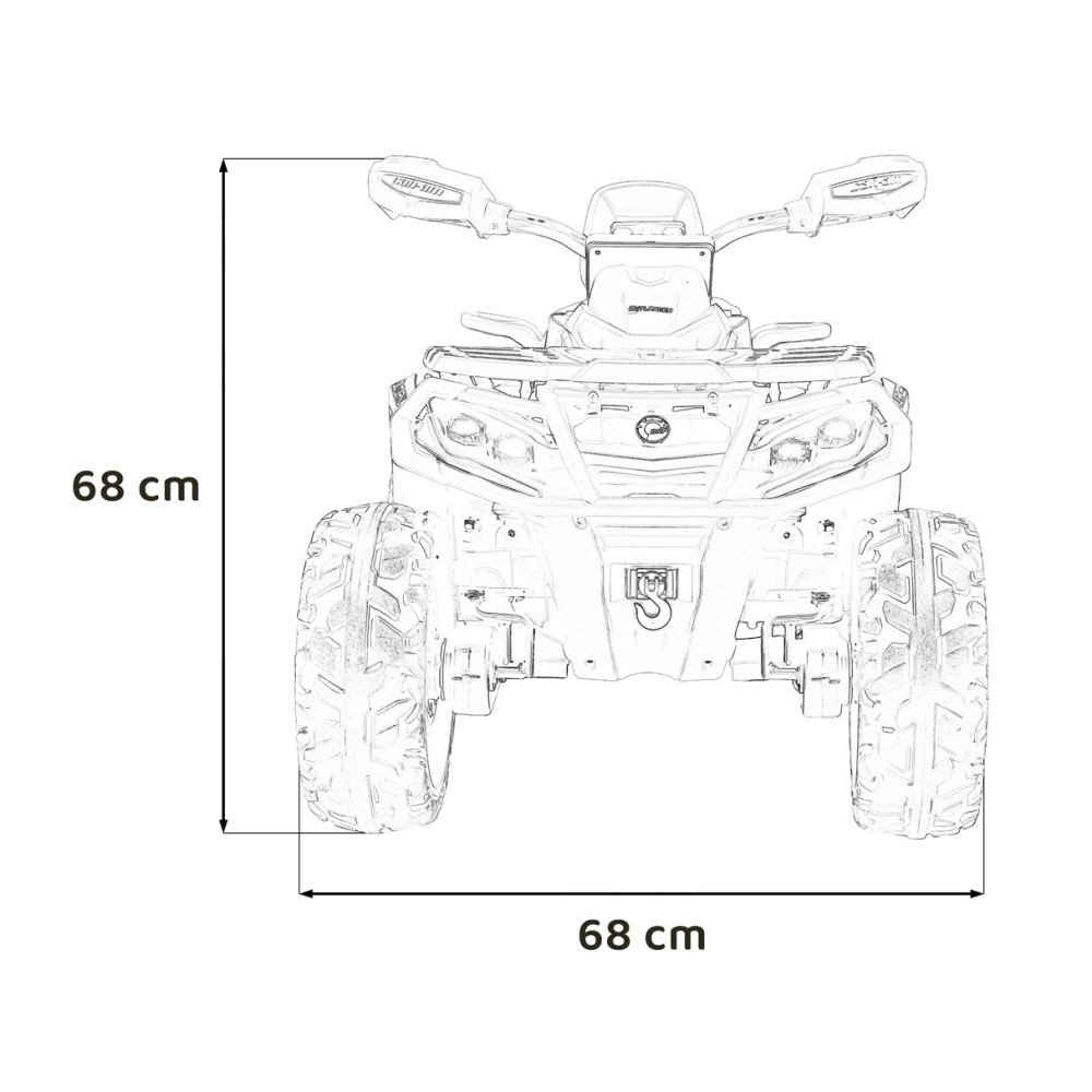 Keturratis Can Am Outlander ATV Grey-RAMIZ-e-vaikas