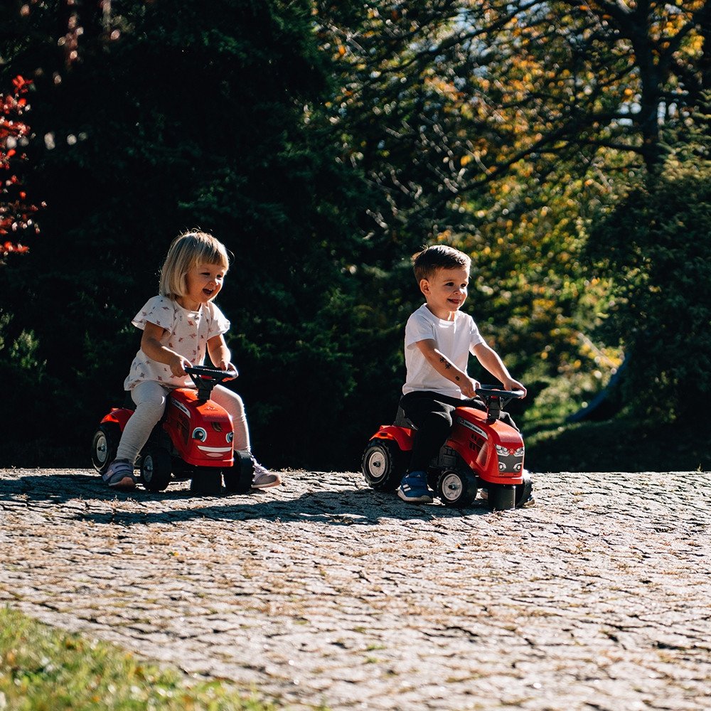 Traktorius FALK Baby Massey Ferguson raudonas su priekaba + accc.