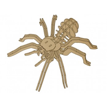 Wooden 3D Spider Puzzle Educational Combination 31 Elements