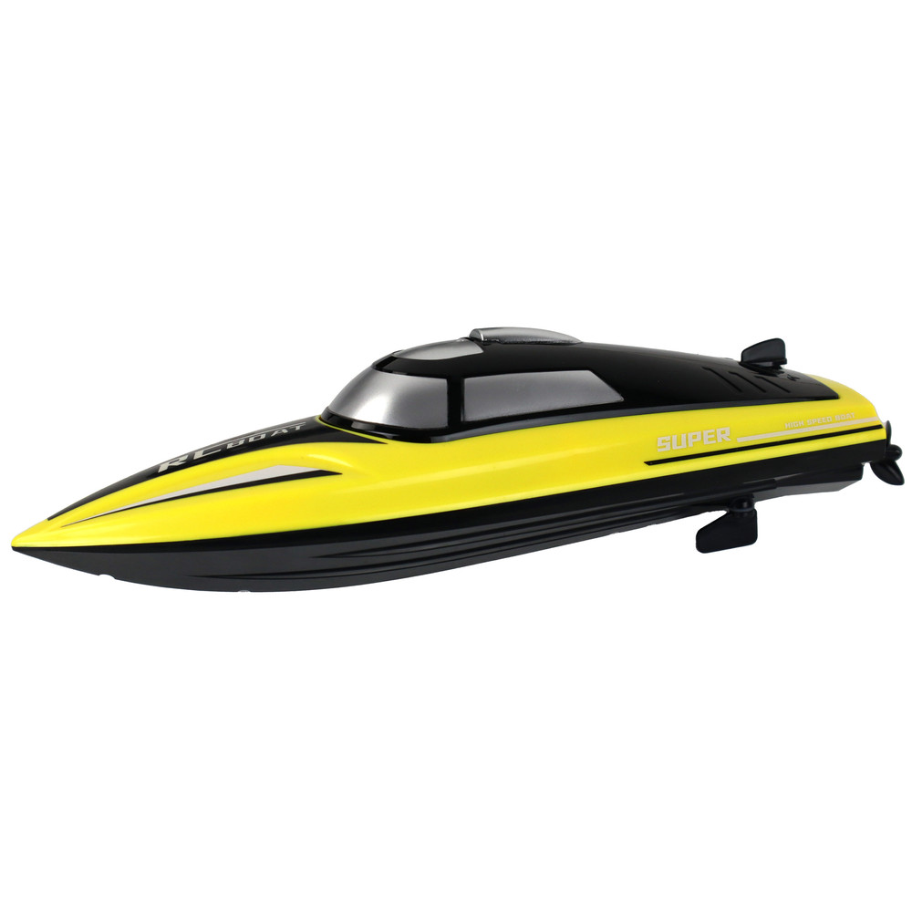 Motorinė valtis R/C 2.4G geltona-LEANTOYS-e-vaikas