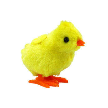 Jumping Wind-Up Chicken Plush Yellow