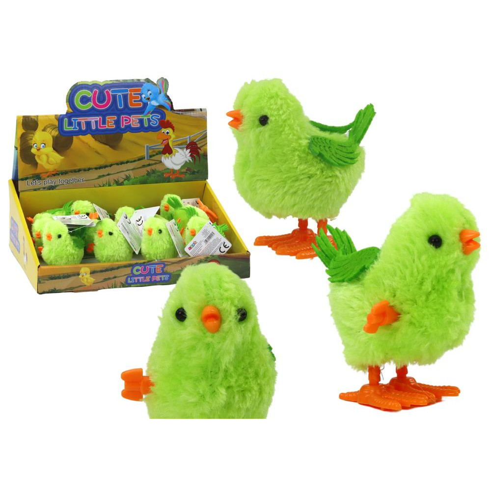 Jumping Chicken Toy Wind-Up Figurine Green