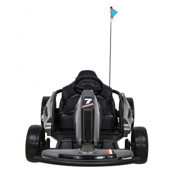 Gokart Speed 7 Drift King na akumulator dla dzieci Szary + Funkcja driftu + Sportowe siedzenie + 2 Prędkości + EVA