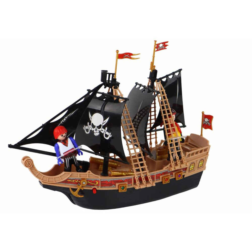 Piratų laivo rinkinys Laivų lobiai Piratai Šviesos garsai 23 vnt.