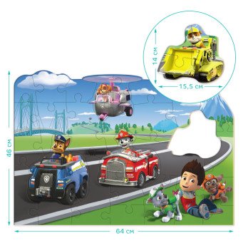 Dodo didelių detalių dėlionė vaikams Paw Patrol (40 det.)