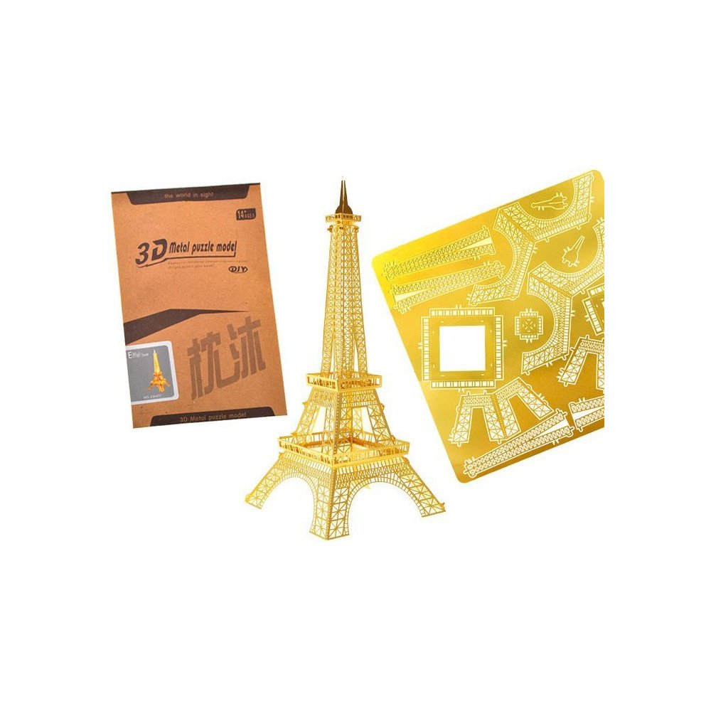 Gold Metal 3D Puzzle Eiffel Tower ZA1716