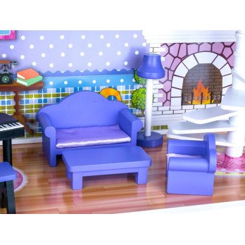 LARGE Wooden dollhouse furniture swimming pool LED lighting ZA2122