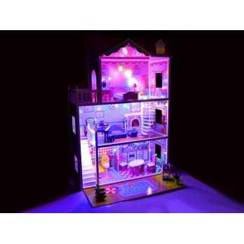 LARGE Wooden dollhouse furniture swimming pool LED lighting ZA2122