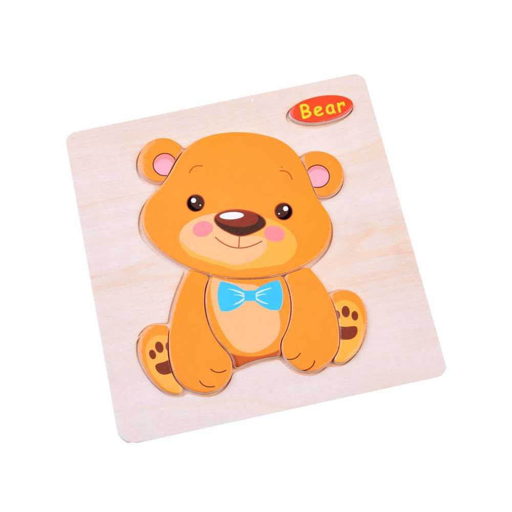 Medinė dėlionė Sweet Bear, 8 d. ZA2528-Žaislai, Dėlionės, Dėlionės patiems mažiausiems-e-vaikas