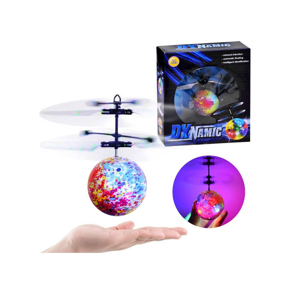 Flying glowing Disco ball controlled by hand ZA2530