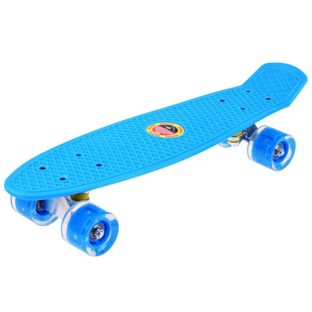 Plastic skateboard with glowing wheels SP0575