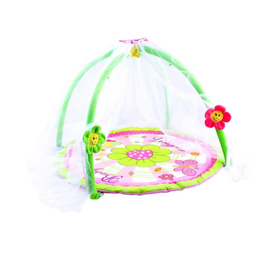 Flower mat with mosquito net for a baby ZA3504