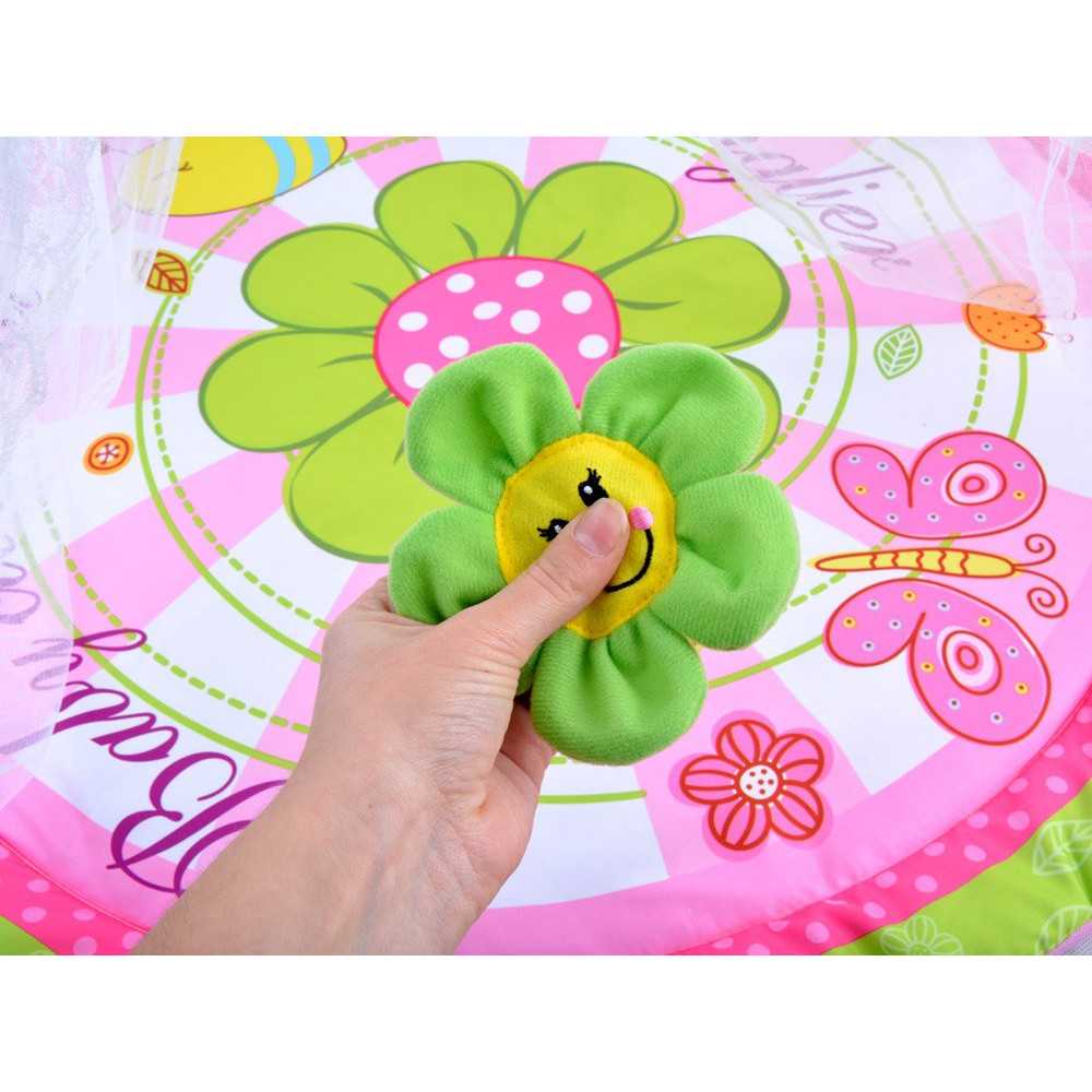 Flower mat with mosquito net for a baby ZA3504