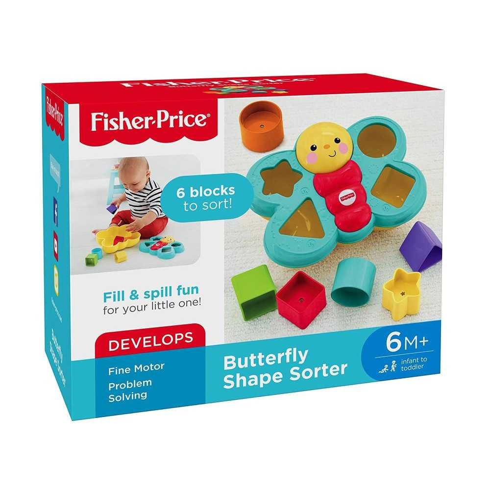 "Fisher-Price" spalvingi drugelių rūšiavimo blokai ZA3627-Žaislai, Kūdikiams, Žaislai mažyliams (iki 4 m.