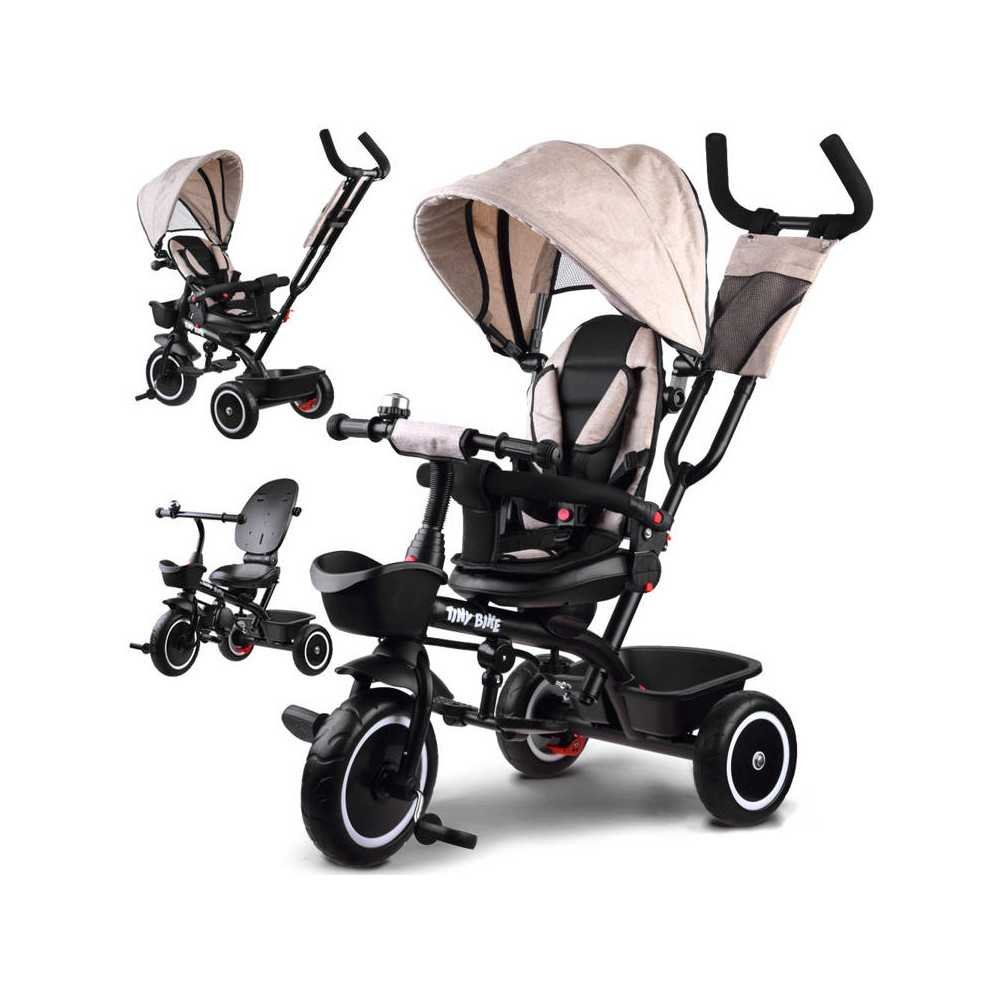 Triratis Tiny Bike 3in1 ROTATABLE SP0650, Beige-Judėjimui, Triratukai vaikams-e-vaikas