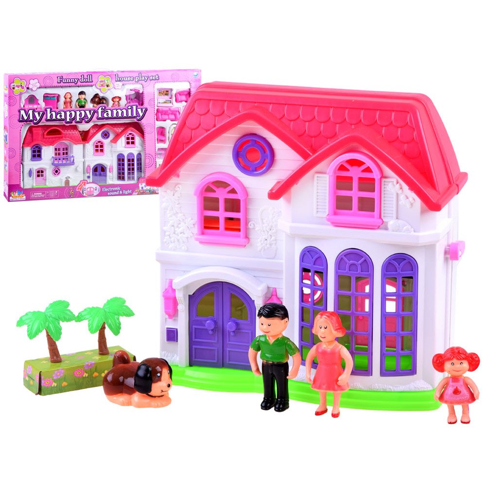 Folding family HOUSE + doll furniture ZA3747