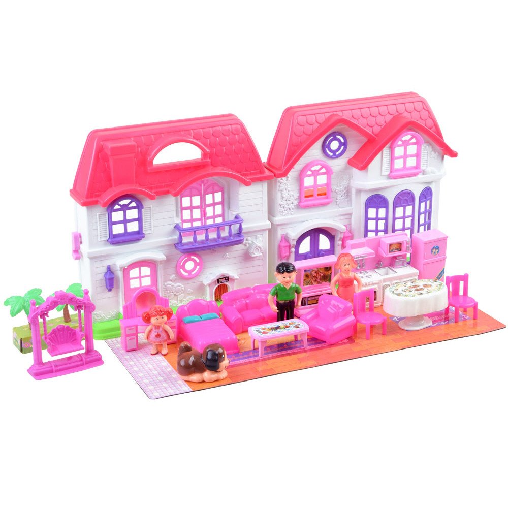 Folding family HOUSE + doll furniture ZA3747