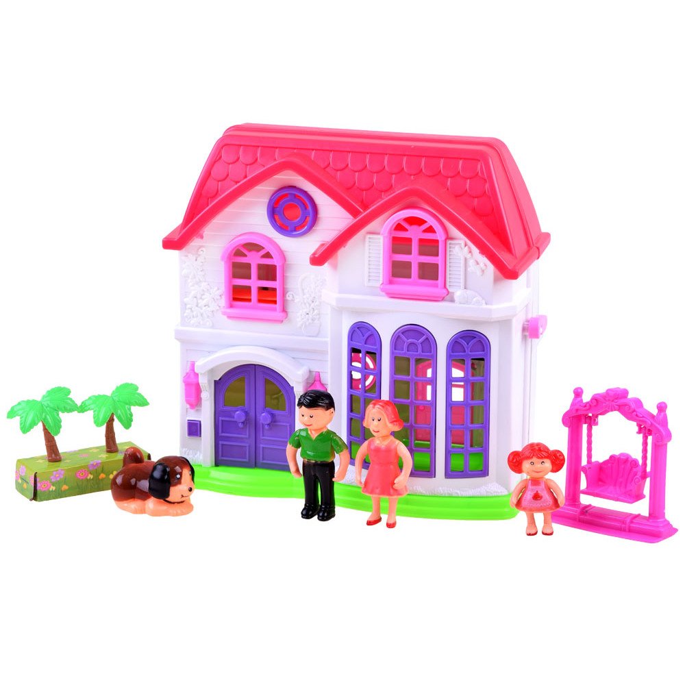 Folding family HOUSE + doll furniture ZA3747