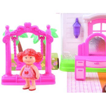 Folding family HOUSE + doll furniture ZA3747