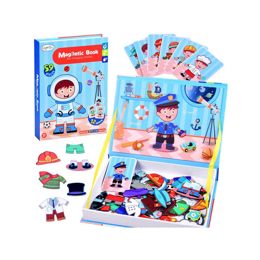 Magnetic puzzle book boys 59 pieces ZA3765