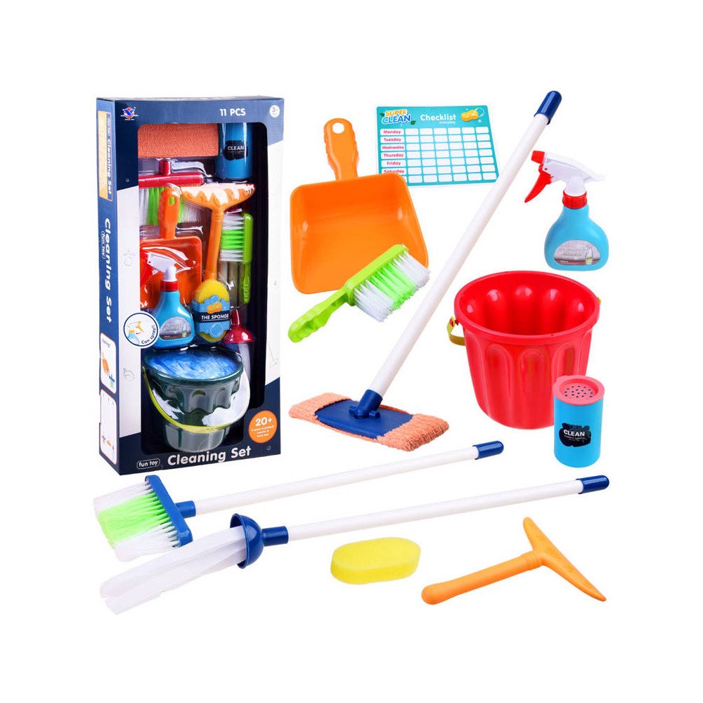 Cleaning kit, bucket, mop, brush, brush ZA3846