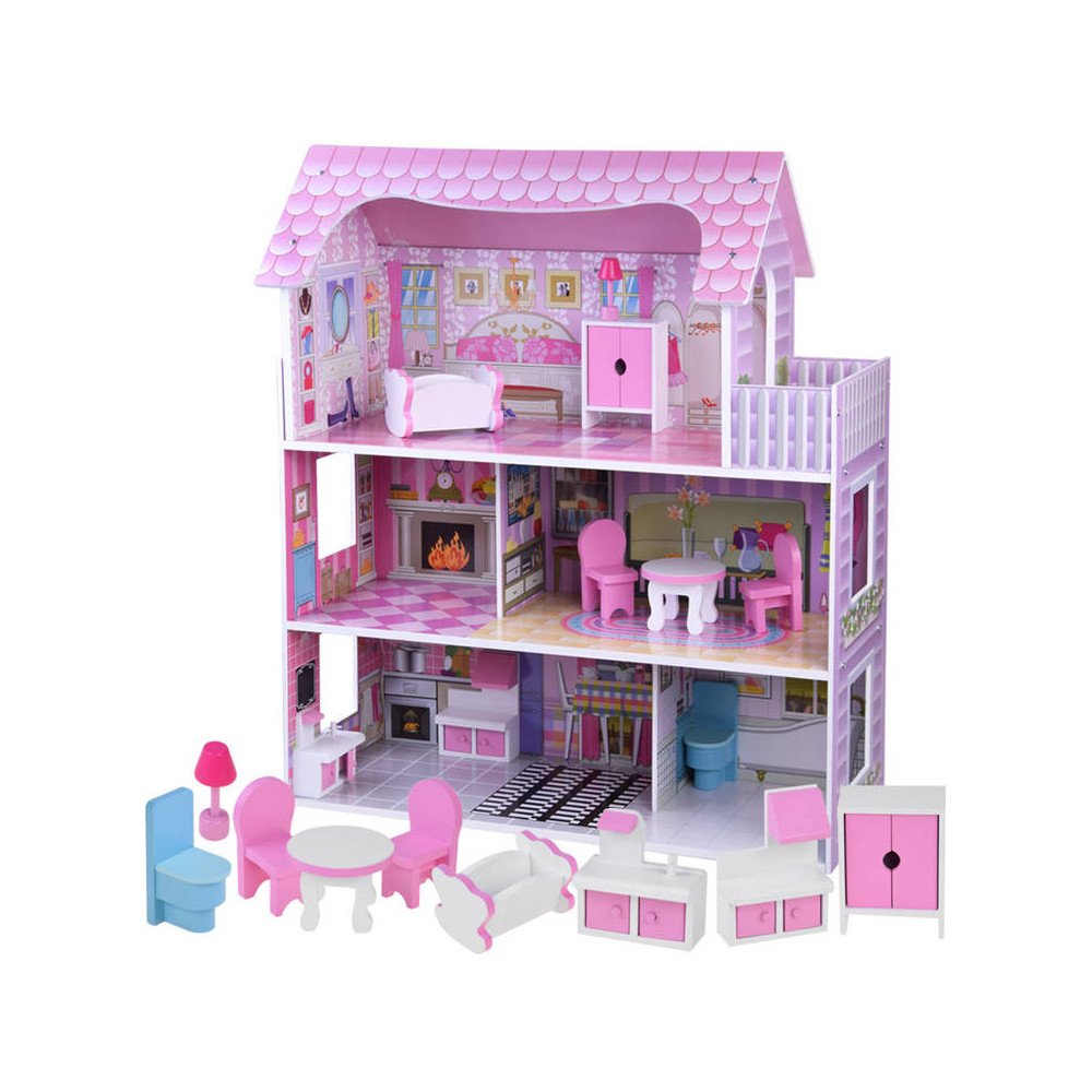 Wooden dollhouse furniture led light ZA4130