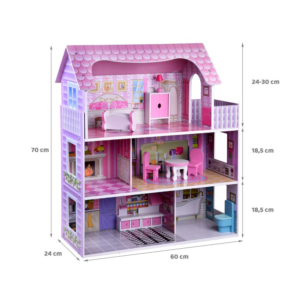 Wooden dollhouse furniture led light ZA4130