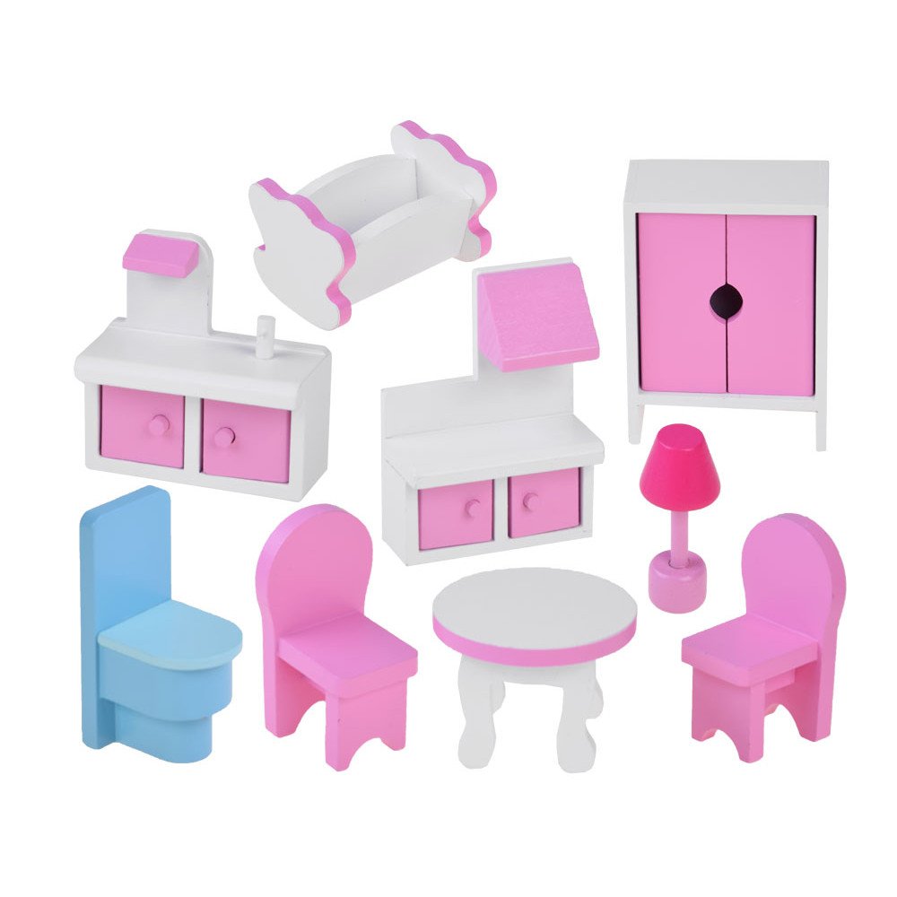 Wooden dollhouse furniture led light ZA4130