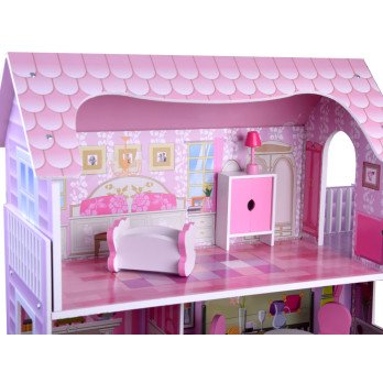 Wooden dollhouse furniture led light ZA4130