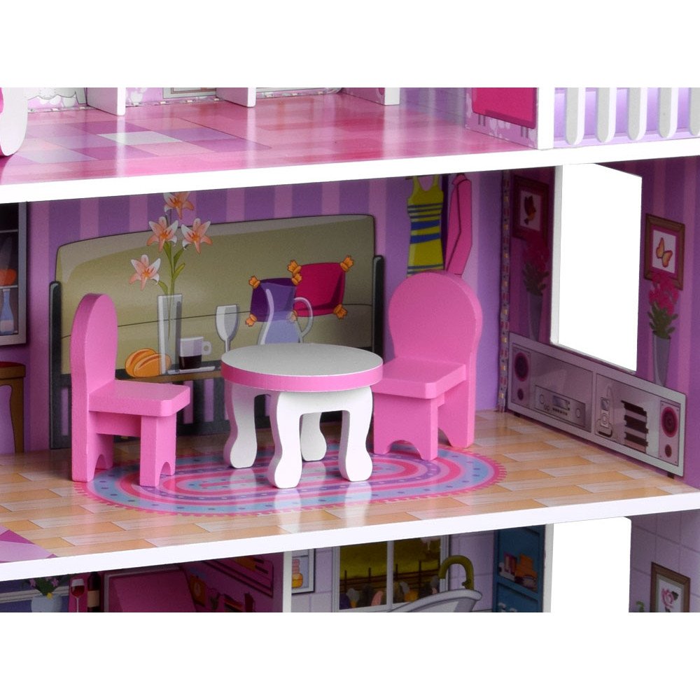 Wooden dollhouse furniture led light ZA4130