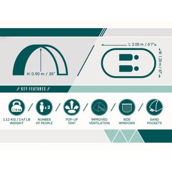 Bestway quick-deployment UV beach tent 68107