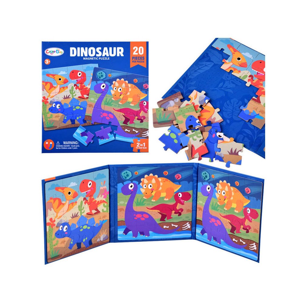 Magnetic puzzle book Dinosaurs 40 elements ZA4268