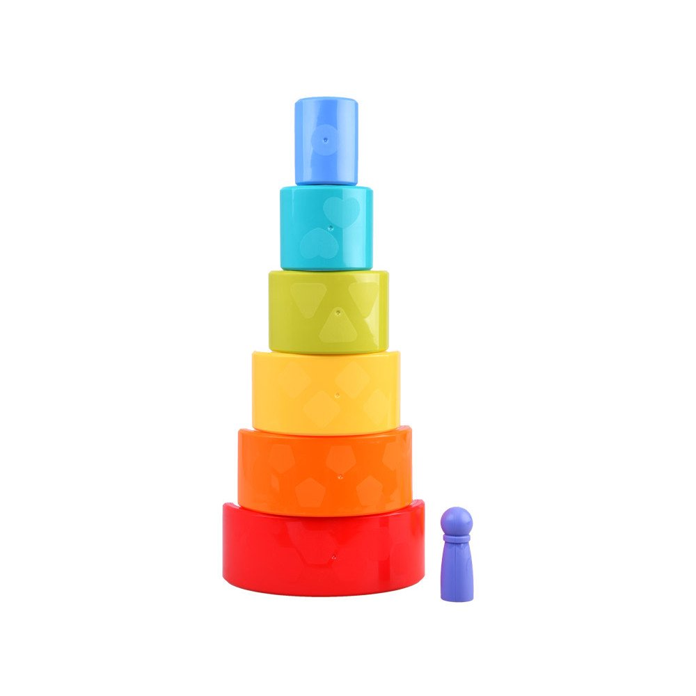 Rainbow chameleon puzzle montessori pyramid ZA4532