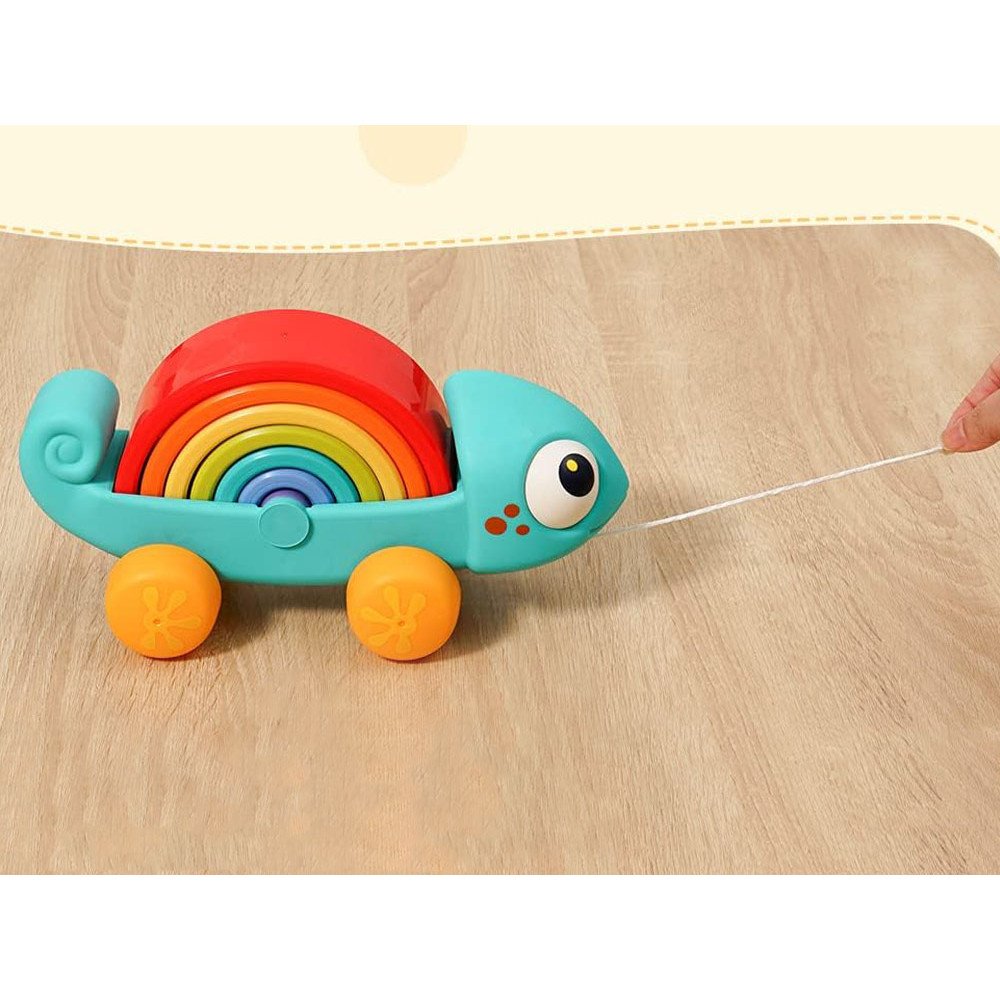 Rainbow chameleon puzzle montessori pyramid ZA4532