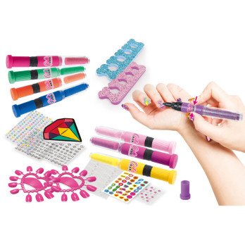 Nail decoration set: varnish, glitter, decorations ZA4711