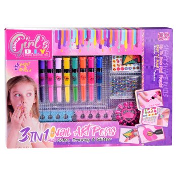 Nail decoration set: varnish, glitter, decorations ZA4711